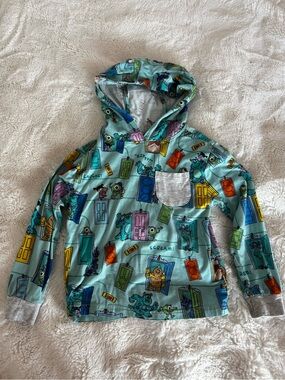 Little Sleepies Monsters Inc. Hooded Long Sleeve Shirt 3T